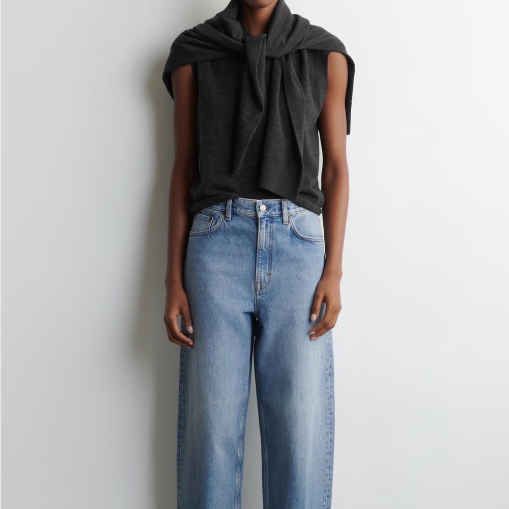 COS Light Blue Tapered High-Rise Ankle Jeans Size 25